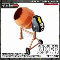 Foto 2 Mesin Molen Pengaduk Cor Semen Listrik 200 Liter Elektrik Concrete Mixer Machine Electric 200 L Original 200L 120 140 160 180 200 220 240 250 280 300 Liter TERBAIK — Molen 300 L