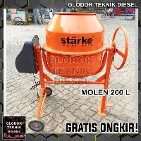 Foto 4 Mesin Molen Pengaduk Cor Semen Listrik 200 Liter Elektrik Concrete Mixer Machine Electric 200 L Original 200L 120 140 160 180 200 220 240 250 280 300 Liter TERBAIK — Molen 300 L