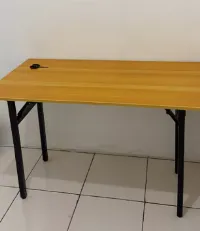 Foto 4 Meja lipat kayu portable kaki besi uk 120x60 cm