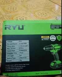 Foto 4 RYU Mesin Bor Baterai Impact 20 V RCI 20