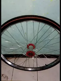 Foto 4 Roda Gerobak Becak Biasa Ring 28 - Ban Swallow As 50cm
