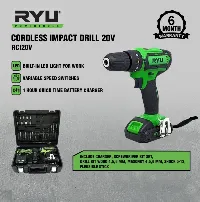 Foto 1 RYU Mesin Bor Baterai Impact 20 V RCI 20 1 Baterai