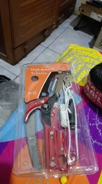 Foto 4 Gunting Dahan Tarik Pisau Tali Multifungsi Gergaji Graji Kopi Cengkeh