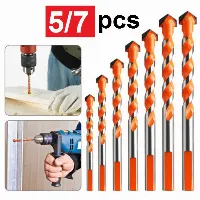 Foto 1 Mata Bor Drill Set 5 pcs Multi Purpose Bor Besi Beton Kayu Multifungsi - 7 pcs