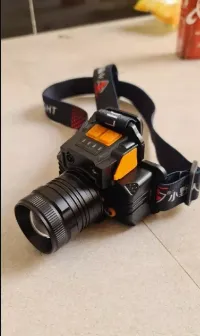 Foto 4 Senter Kepala Led Glare Sorot Induksi Zoom Isi Ulang Headlight Head