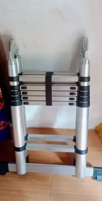 Foto 3 Tangga Lipat Aluminium Teleskopik Double 5m - 2.5 + 2.5 m