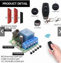 Foto 4 Universal Wireless Transmitter Receiver Remot Kontrol RF 433MHz - S43 DC 10 - 14V 12V KR1201A EV-1527