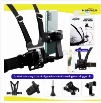 Foto 3 NANVAN 1 Paket Tali Chest Strap Dada Vlogger Konten For Handphone