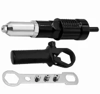 Foto 2 Alat Rivet Tang Rivet Ripet Sambung Konverter Bor Rivet Gun Adapter - Hitam