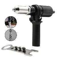 Foto 1 Alat Rivet Tang Rivet Ripet Sambung Konverter Bor Rivet Gun Adapter - Hitam