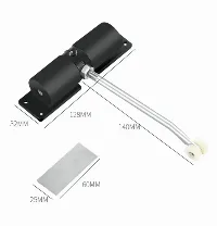 Foto 3 Door Closer Alat Penutup Pintu Otomatis Pintu Household Engsel Pintu - Hitam