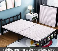 Foto 2 Ranjang Lipat Kasur Lipat Folding Bed Portable Furnibest - Uk 120 Hitam