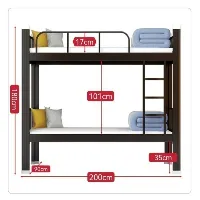 Foto 1 Ranjang Lipat Kasur Lipat Folding Bed Portable Furnibest - RL2 90 Hitam