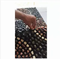 Foto 2 Karpet terapi kaki batu alam asli refleksi kaki akupuntur reumatik encok 80x40 cm