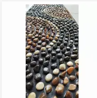 Foto 4 Karpet terapi kaki batu alam asli refleksi kaki akupuntur reumatik encok 80x40 cm