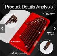 Foto 1 9Pcs Kunci L Bintang SET Torx Bintang