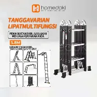 Foto 2 Tangga Lipat Aluminium Tangga Multipurpose Tangga Lipat Tangga Homedoki 5.8M