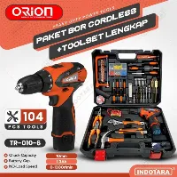 Foto 1 Paket Mesin Bor Baterai + Toolset TR0106