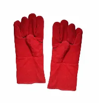 Foto 2 Sarung Tangan Las Kulit Merah