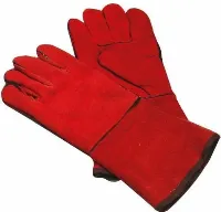 Foto 3 Sarung Tangan Las Kulit Merah