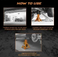 Foto 2 Jack stand double lock tahanan dongkrak mobil  3 ton