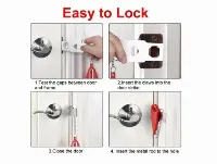 Foto 4 Portable Door Lock Travel Hotel Kunci Ganda Pintu Kos Rumah Toilet