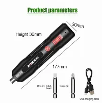 Foto 2 Aridoo Cordless Screwdriver Obeng Nirkabel Kepala Hex Magnetic Ekonomi