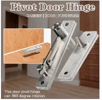 Foto 2 Engsel Pivot Atas Bawah Set Engsel Pintu Ayun Stainless Steel Ayun