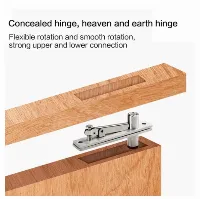 Foto 4 Engsel Pivot Atas Bawah Set Engsel Pintu Ayun Stainless Steel Ayun