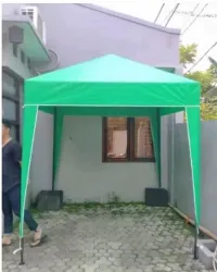Foto 3 Cover Atap Tenda Piramid 2x2 - Tidak Termasuk Rangka