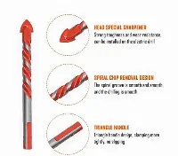 Foto 3 Mata Bor Drill Set 5 pcs Multi Purpose Bor Besi Beton Kayu Multifungsi - 5 pcs
