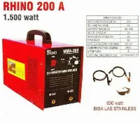 Foto 2 Mesin Rhino MMA 200A Travo Las Inverter