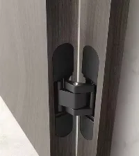 Foto 3 Hinge Engsel Pintu Tanam Door Hidden Invisiblle Hitam Perak 180 Derajat