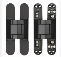 Foto 1 Hinge Engsel Pintu Tanam Door Hidden Invisiblle Hitam Perak 180 Derajat