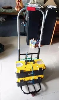Foto 3 Reaim Troley lipat troli barang Troli multi-fungsi Troli Galon Trolley Besi Lipat alat naik tangga portabel