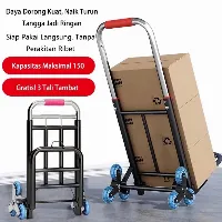 Foto 1 Reaim Troley lipat troli barang Troli multi-fungsi Troli Galon Trolley Besi Lipat alat naik tangga portabel