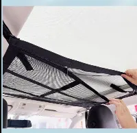 Foto 2 Jaring Bagasi Mobil resleting Ceiling Organizer net