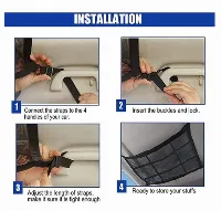 Foto 4 Jaring Bagasi Mobil resleting Ceiling Organizer net