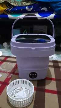 Foto 2 Mesin Cuci Mini Portable 2 Tabung 8L Mesin Cuci Lipat Otomatis