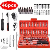 Foto 1 Kunci Sok Sock 46 Pcs Set Socket (1per4 ") Full Lengkap Socket Tool Kit