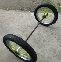 Foto 2 Roda Gerobak Velg Ring 17 Ruji + As