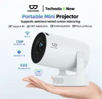 Foto 3 Portable Projector With Bluetooth 4K 720P Speaker HD 180 Angle Adjustable 110 Inch Screen