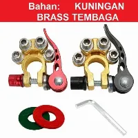 Foto 1 Terminal Kepala Aki Mobil Bahan KUNINGAN Klem Accu Mobil Tembaga Murni