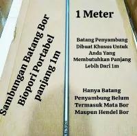 Foto 2 Batang Sambungan Bor Biopori Portabel Panjang 1 Meter