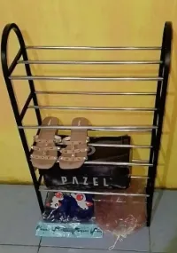 Foto 2 Rak Sepatu Sandal 5 Susun Tempat Sepatu Portable Serbaguna