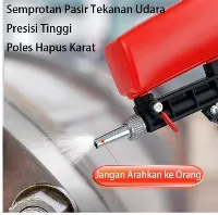 Foto 3 Sand Blaster Gun Pneumatic 90 PSI Gravity Sandblasting Tool Penghilang Karat Cat Oli Pembersih Karat Multifungsi
