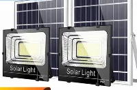 Foto 1 lampu panel surya super100Xbright lampu sorot outdoor lP67waterproof