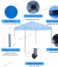 Foto 2 Tenda Lipat 3x4.5 Besi 0.6 - Kain D600