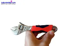 Foto 4 Kunci Inggris Adjustable Wrench 6" Inch Gagang Karet