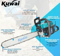 Foto 2 KUWAI Chainsaw 24inch Mesin Potong Kayu Portable Gergaji